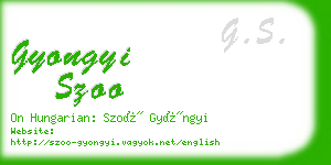 gyongyi szoo business card